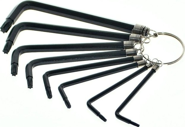 Набор ключей TORX Sturm 1045-21-T8-O155 t9-t40, оксидированные, на кольце (8 шт)