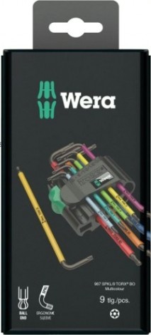 Набор ключей TORX WERA 967/9 TX BO Multicolour 1 SB 9 предметов WE-073599 [WE-073599]