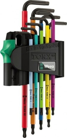 Набор ключей TORX WERA 967 SPKL/9 TORX® BO Multicolour Winkelschlsselsat 9 предметов WE-024335 [WE-024335]