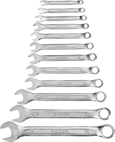 Набор комбинированных гаечных ключей ЗУБР МАСТЕР 6-22 мм, 12 предметов 27087-H12_z01 [27087-H12_z01]