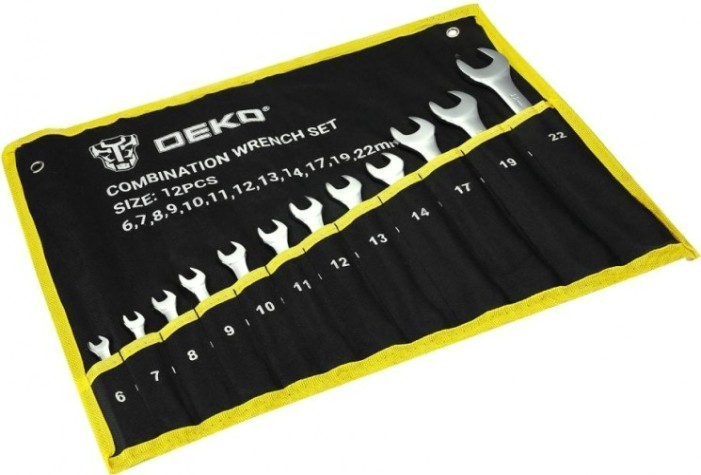 Набор комбинированных ключей DEKO dkht12-1 в сумке (12 предметов) [065-0988]