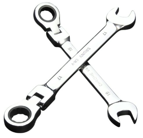 Набор комбинированных ключей GOODKING TK-1107 трещоточных шарнирных, 7 предм. Набор комбинированных ключей GOODKING TK-1107 трещоточных шарнирных, 7 предм.