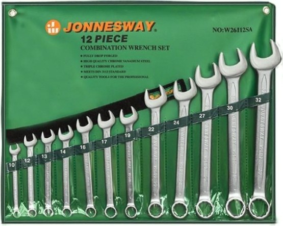 Набор комбинированных ключей JONNESWAY W26112SA 12 предметов [048140]