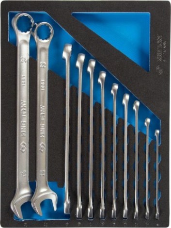 Набор комбинированных ключей KING TONY 9-12A1MRV удлиненных, ложемент, 11 предметов