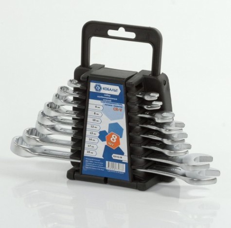 Набор комбинированных ключей Кобальт 020102-08 Набор комбинированных ключей Кобальт 020102-08