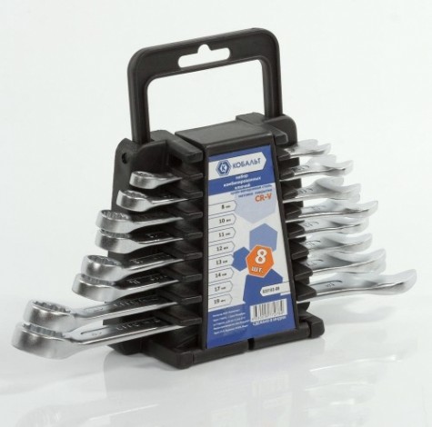Набор комбинированных ключей Кобальт 020103-08 Набор комбинированных ключей Кобальт 020103-08