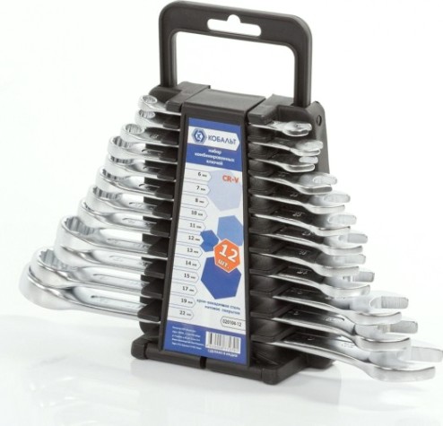 Набор комбинированных ключей Кобальт 020104-12 Набор комбинированных ключей Кобальт 020104-12