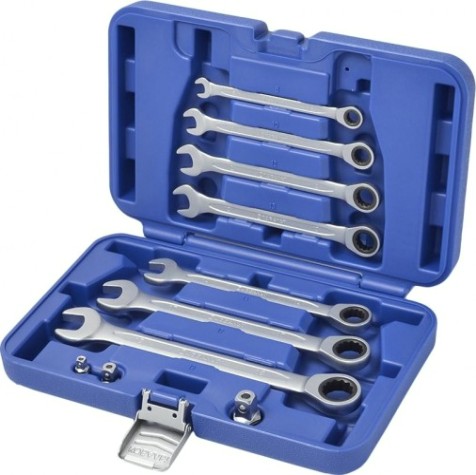 Набор комбинированных ключей Кобальт 791189-10 трещоточных, кейс Набор комбинированных ключей Кобальт 791189-10 трещоточных, кейс