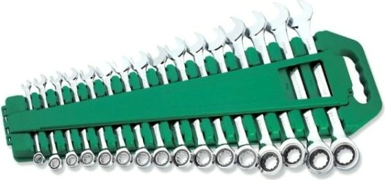 Набор комбинированных ключей с трещоткой JONNESWAY W45516S 8-24 мм, 16 предметов [048705]