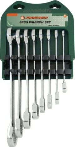 Набор комбинированных трещоточных ключей JONNESWAY W45108S 8 предметов [047988]