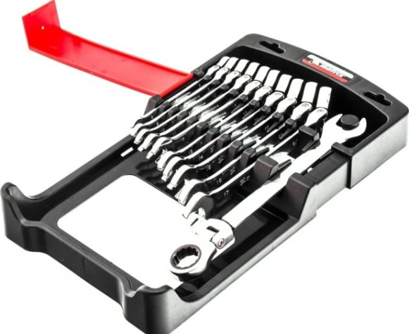 Набор комбинированных трещоточных ключей MATRIX 11 шт. [14796]