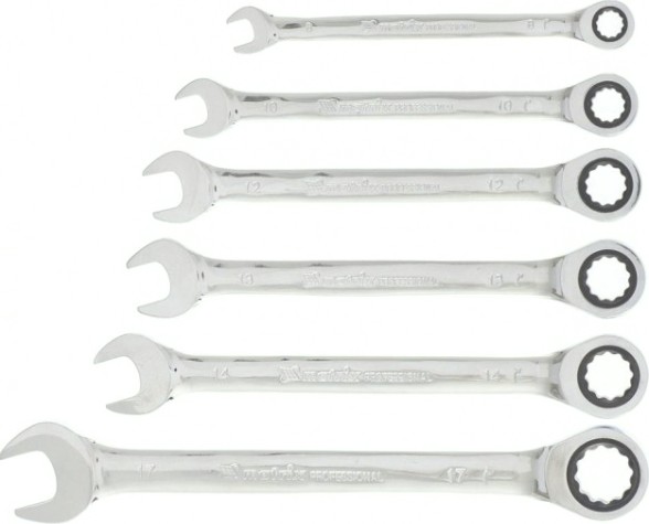 Набор комбинированных трещоточных ключей MATRIX 6 предметов 14511 [14511]