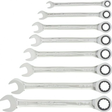 Набор комбинированных трещоточных ключей MATRIX 8 предметов 14513 [14513]