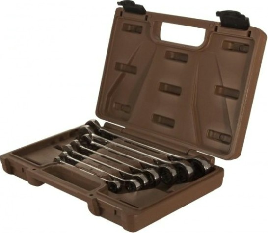 Набор комбинированных трещоточных ключей OMBRA SNAP GEAR 8-19 мм, 7 предметов 935007 [055379]