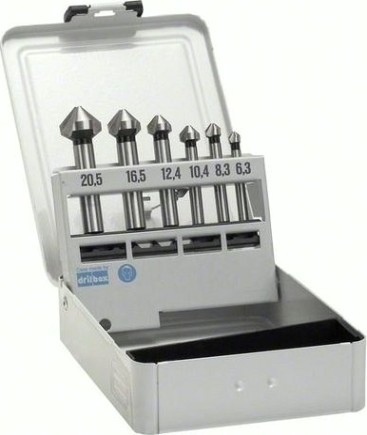 Набор конусных зенкеров BOSCH цилиндрический хвостовик М6-М20 (6шт) [2608597527]