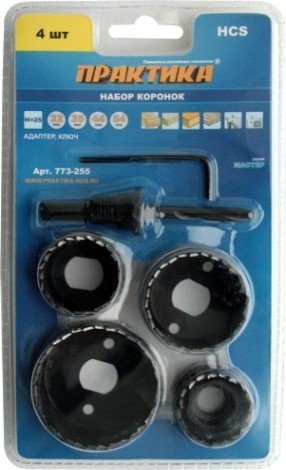 Набор коронок по дереву ПРАКТИКА 5 предметов, 32-54 мм 773-255 МАСТЕР [773-255]