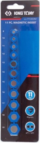 Набор магнитных вставок в торцевые головки KING TONY 91000M 8-19 мм, 11 предметов