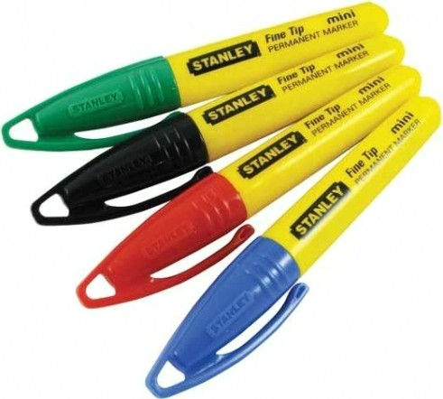 Набор маркеров STANLEY ® 2-47-329 в упаковке (черный, красный, синий и зеленый) [2-47-329]
