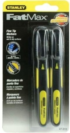 Набор маркеров STANLEY "FatMax®" 0-47-312 (черный цвет, 2 шт.) [0-47-312]