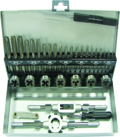 Набор метчиков и плашек Biber Мастер 90221 32 пред. (m3/м4/м5/м6/м8/м10/m12) [тов-112898]