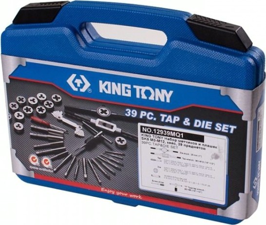 Набор метчиков и плашек МАСТАК SK5 M3-M12, КЕЙС, 39 предметов