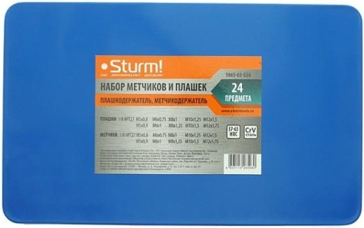 Набор метчиков и плашек Sturm 1065-03-S24 24 пред. Набор метчиков и плашек Sturm 1065-03-S24 24 пред.