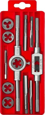 Набор метчиков и плашек ЗУБР 12 предметов 28121-H12 [28121-H12]