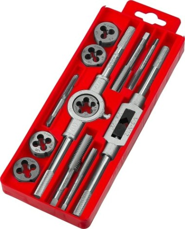 Набор метчиков и плашек ЗУБР 12 предметов 28121-H12 [28121-H12]