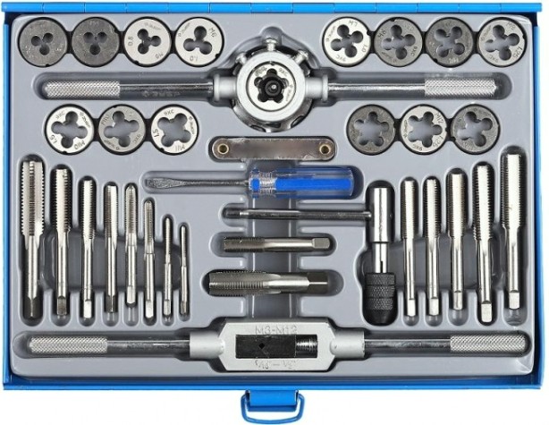 Набор метчиков и плашек ЗУБР "МАСТЕР" 35 предметов 28117-H35 [28117-H35_z01]