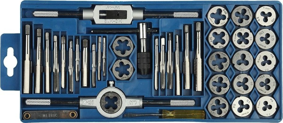 Набор метчиков и плашек ЗУБР "МАСТЕР" 40 предметов 2810-H40 [2810-H40_z01]