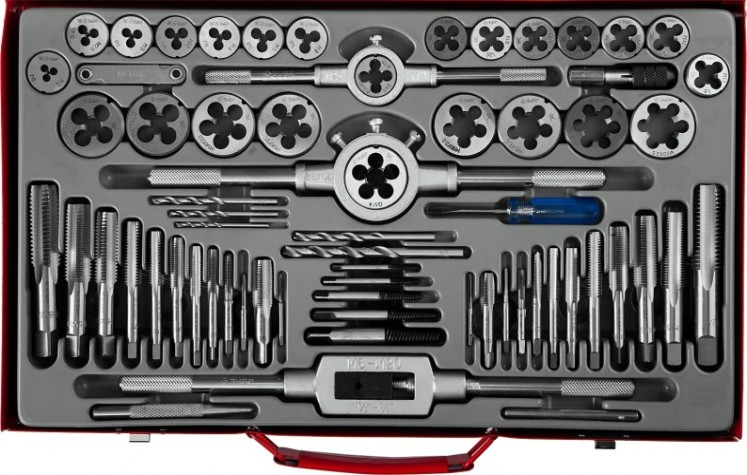 Набор метчиков и плашек ЗУБР "МАСТЕР" 65 предметов 28118-H65 [28118-H65_z01]