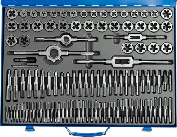 Набор метчиков и плашек ЗУБР "ПРОФЕССИОНАЛ" 110 предметов 28110-H110 [28110-H110]