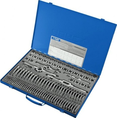 Набор метчиков и плашек ЗУБР "ПРОФЕССИОНАЛ" 110 предметов 28110-H110 [28110-H110]