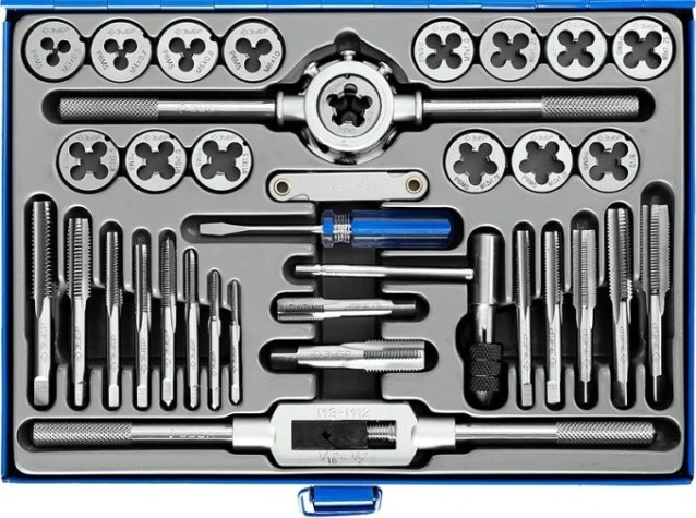 Набор метчиков и плашек ЗУБР "ПРОФЕССИОНАЛ" 35 предметов 28110-H35 [28110-H35]