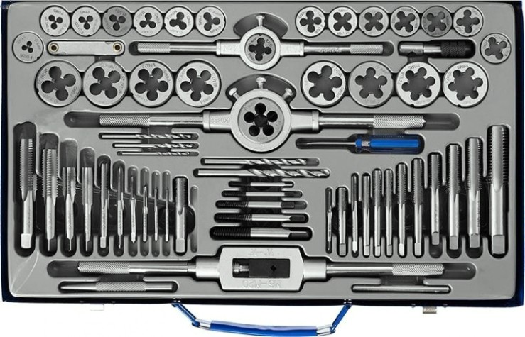 Набор метчиков и плашек ЗУБР "ПРОФЕССИОНАЛ" 65 предметов 28110-H65 [28110-H65]