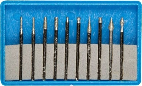 Набор мини-насадок ЗУБР ПРОФЕССИОНАЛ с алмазным напылением 10 предметов [33383-H10]