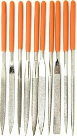 Набор надфилей алмазных Кобальт 790-151 140х 50х3 мм, обрезиненные рукоятки (10 шт.)