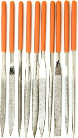 Набор надфилей алмазных Кобальт 790-182 160х70х4 мм, обрезиненные рукоятки (10 шт.)