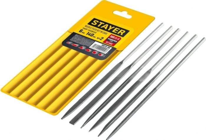 Набор надфилей STAYER 16013-H6 6 шт 140 мм, в чехле