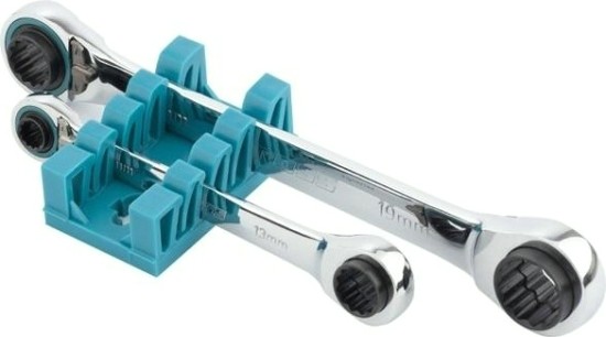 Набор накидных ключей GROSS 8-19 мм с трещоткой многоразмерные, 2 шт [14893]