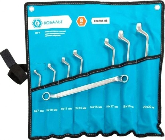 Набор накидных ключей Кобальт 020301-08 Набор накидных ключей Кобальт 020301-08