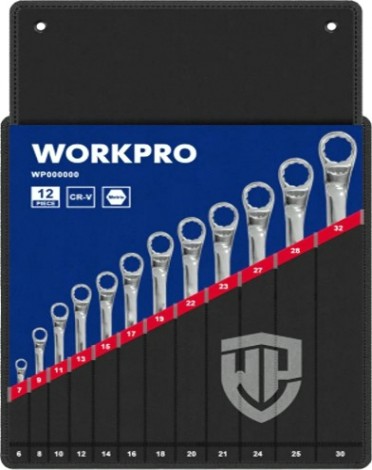 Набор накидных ключей WORKPRO WP202510 двусторонних 12шт. (6-32мм) Набор накидных ключей WORKPRO WP202510 двусторонних 12шт. (6-32мм)