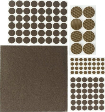 Набор накладок самоклеящихся STAYER COMFORT на мебельные ножки, 125 шт, коричневые [40916-H125]