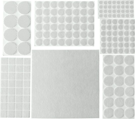 Набор накладок самоклеящихся STAYER COMFORT на мебельные ножки, 175 шт, белые [40917-H175]