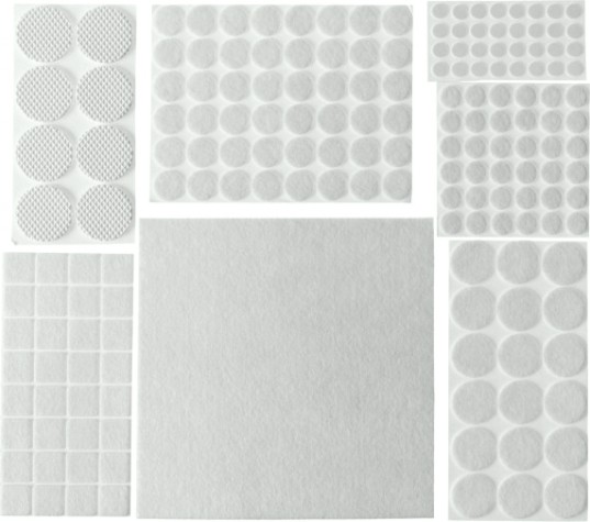 Набор накладок самоклеящихся STAYER COMFORT на мебельные ножки, 98 шт, белые [40917-H98]