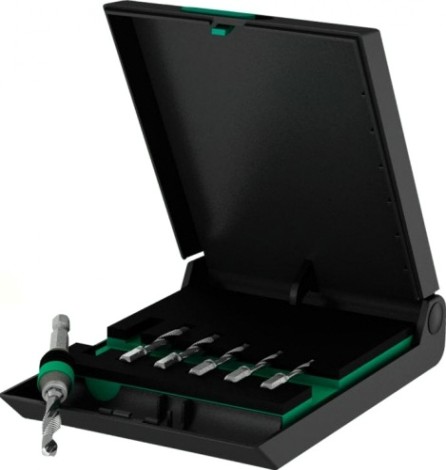 Набор наконечников комбинированных сверло - метчик 847/7 Set Combination Drill Bits Set WERA WE-104651 [WE-104651]