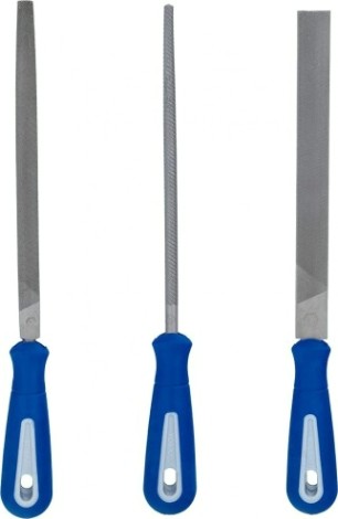 Набор напильников Кобальт 247-729 двухкомпонентная рукоятка, № 2, 150 мм (3 шт.)