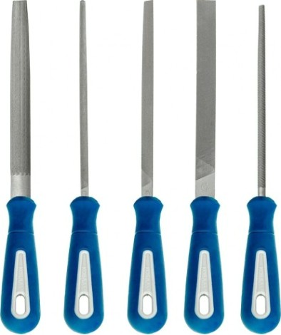 Набор напильников Кобальт 247-750 двухкомпонентная рукоятка, № 2, 200 мм (5 шт.)