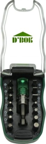 Набор насадок D.BOR 15 предметов + магнитный держатель quick lock 60 мм (арт. d-set [D14-DSET15B1]
