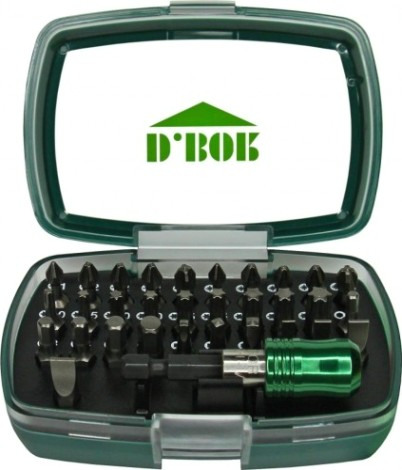 Набор насадок D.BOR 32 предметов + магнитный держатель quick lock 60 мм (арт. d-set [D14-DSET32B1]